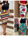 Floral Pencil Evening Dress
