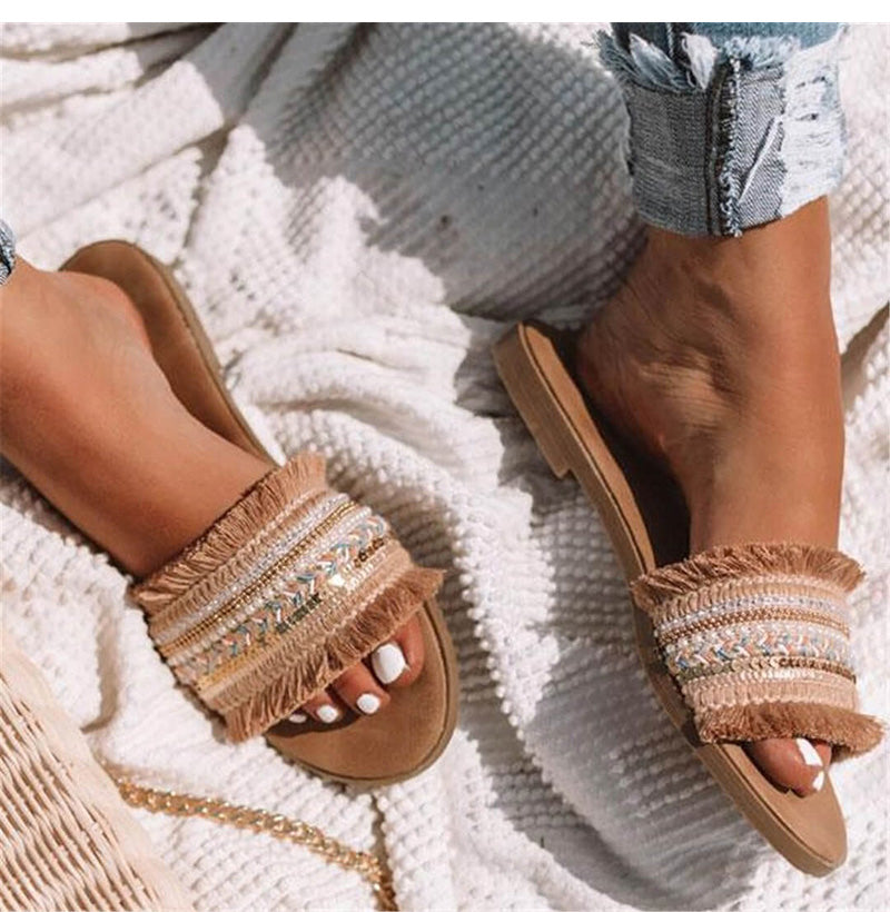 Flat Casual Slip-On Slides