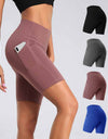 High Waist Gym Shorts With Phone Pocket