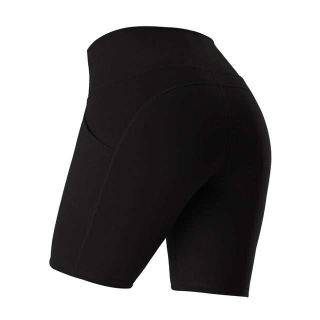 High Waist Gym Shorts With Phone Pocket
