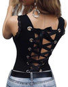 Backless Hollow Bandage Solid Color Camisole