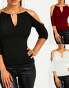 Short Sleeve Off-shoulder Blouse S-XL