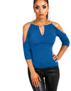 Short Sleeve Off-shoulder Blouse S-XL
