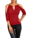 Short Sleeve Off-shoulder Blouse S-XL