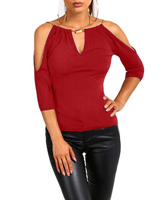 Short Sleeve Off-shoulder Blouse S-XL