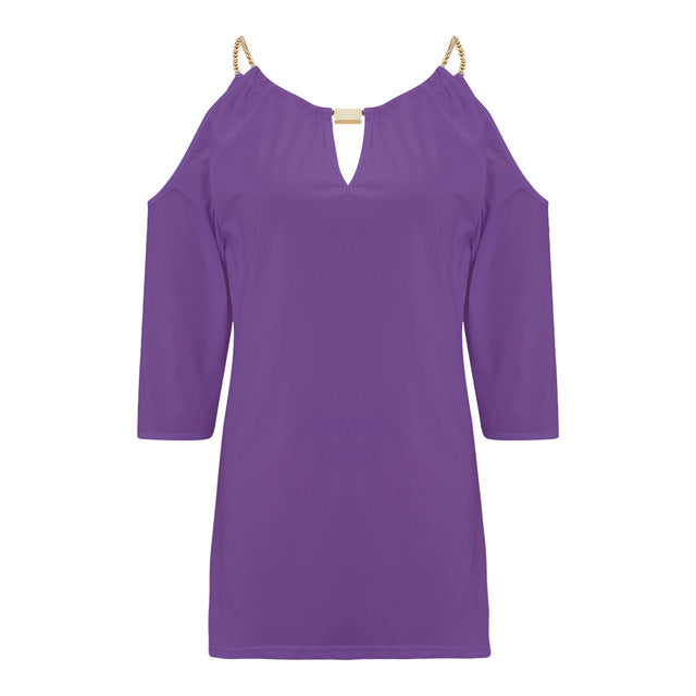 Short Sleeve Off-shoulder Blouse S-XL