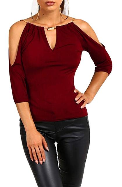 Short Sleeve Off-shoulder Blouse S-XL