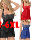 S-6XL Lace Night Dressing Gown