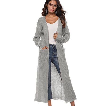 Long Cardigan Thick Kimono Long Sleeve Sweater - Fashion Damsel